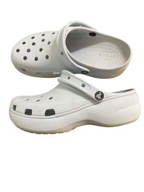 Crocs Women's Classic Platform Clog in Blue Calcite